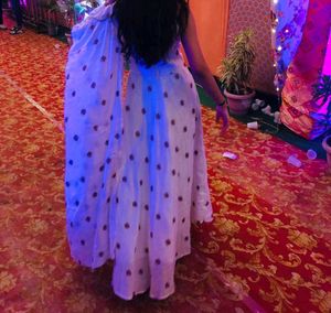 White Anarkali Suit With Dupatta