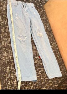 Ripped Light Blue Jeans Women