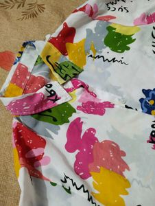 CROPPED WAIST TIE UP SHIRT