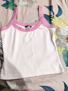Cute Pink Trim Tank Top
