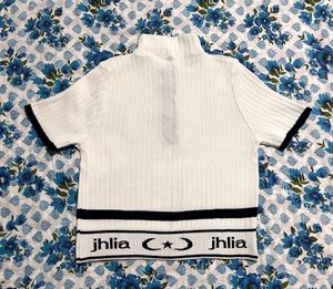 High Neck White Crop Top