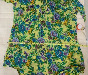 Vero Moda Floral Print Pure Cotton Top