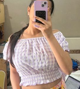 Cute Lavender Crop Top