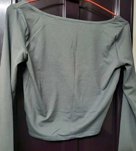 grey Long Sleeve Top
