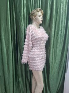 Pink Fuzzy Mini Dress