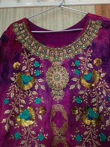 Embroidered Kurta Sharara Set