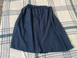 Navy Pleated Skirt