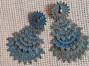 Peacock Drop Earrings