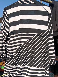 Striped Black &amp; White Tunic