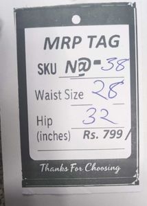 N@38 Size-28 Vintage Wash Denim Jeans