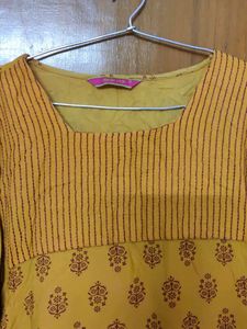 Mustard Colour Short Kurta