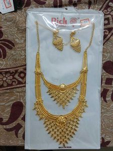 New Gold-Plated Necklace Aaram  &amp; Earrings Set