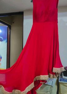 Partywear Dress With Dupatta And Jacket