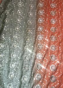 Bahut Hi Pyara Sequence Work Grey And Brown Colou