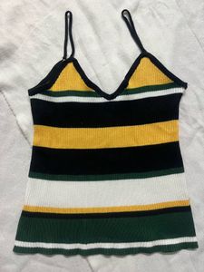 Striped Knit Cami Top