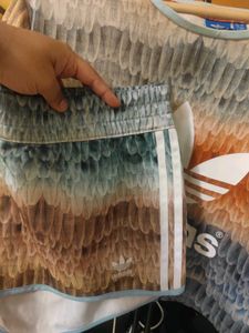 adidas croptop and shorts