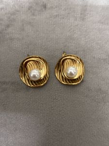 Golden Wave Pearl Studs