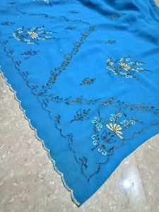 Saree Georgette Blue 💙 Colour