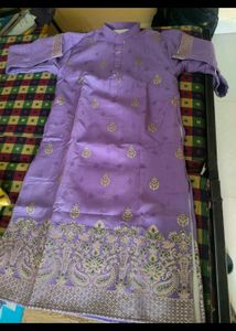 Lavender Embroidered Kurta Set