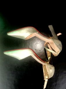 Elegant Golden Pointed Heels