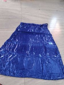 Blue Sequin Skirt