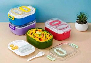 2 Compartment Lunchbox &amp; Water Bottel 800 Ml