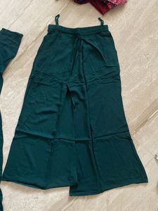 Dark Green Kurta Set 3 Piece