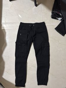 slim fit Black Cargo Pants
