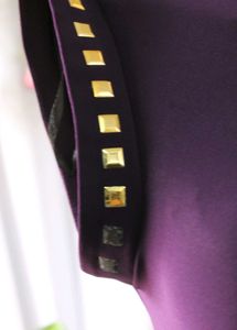 Purple Studded Bodycon Dress