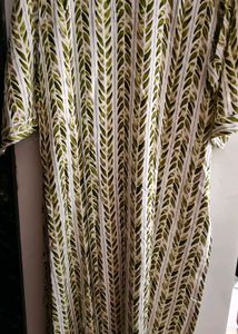 Leaf Print Green Kurta