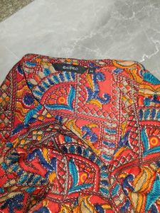 Printed Tie-Up Top