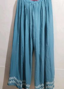Teal Embroidered Salwar Kameez