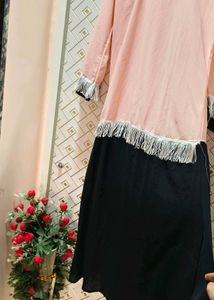 Burkha Pink And Black Clour