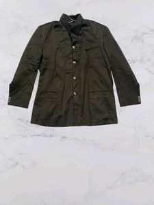 classic dark brown two-piece suit