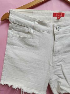 Elle White Denim Shorts - Size 30