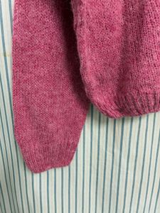 Pink Knit Pullover Sweater