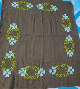 Vintage Embroidered Brown Fabric