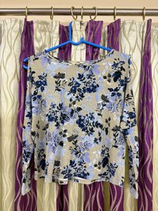 AND Blue Floral Top