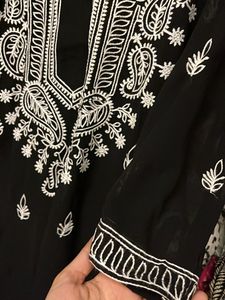 Black Embroidered Kurti