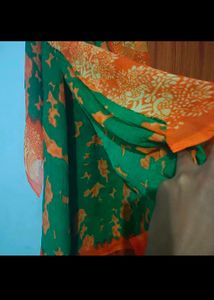 🦚🧡💚 Modern Look Saree