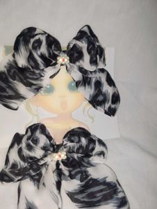 Animal Print Hair Bows 2pc