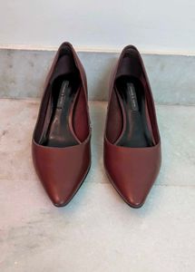 Chic Burgundy Charles & Keith Pumps