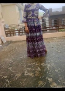 Purple Bandhani Lehenga Choli Set