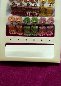 pair of 8 Assorted Peacock Design Earrings