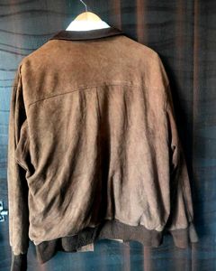 Stylish Brown leathet mix Jacket