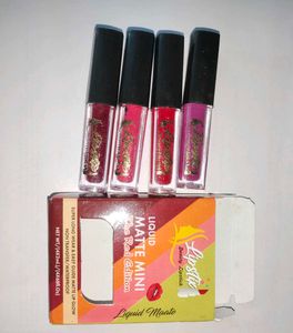 4 set Mini Matte Liquid Lipstick Red Edition