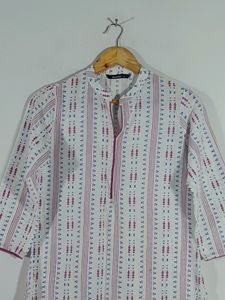 Off White Printed Kurta (Women&#39;s)