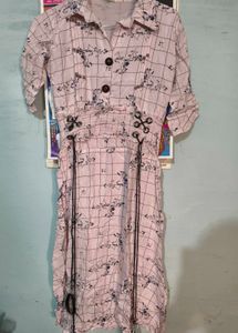 Floral Print Midi Shirt Dress