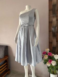 Satin One Shoulder Gown