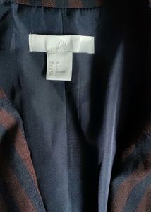 H&amp;M Striped Double-Breasted Blazer